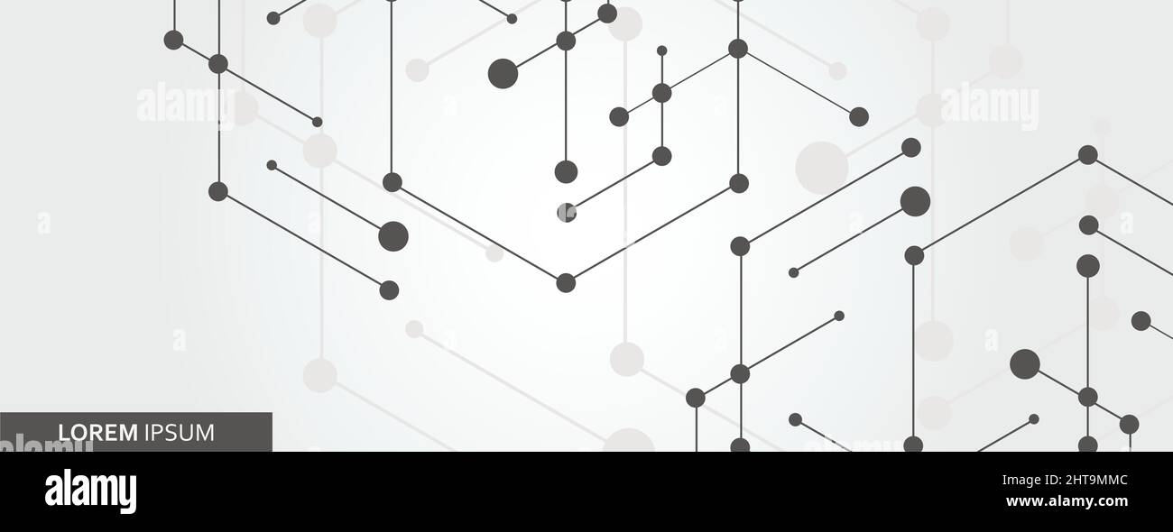 Technology network hexagon Stock Vector Images - Alamy