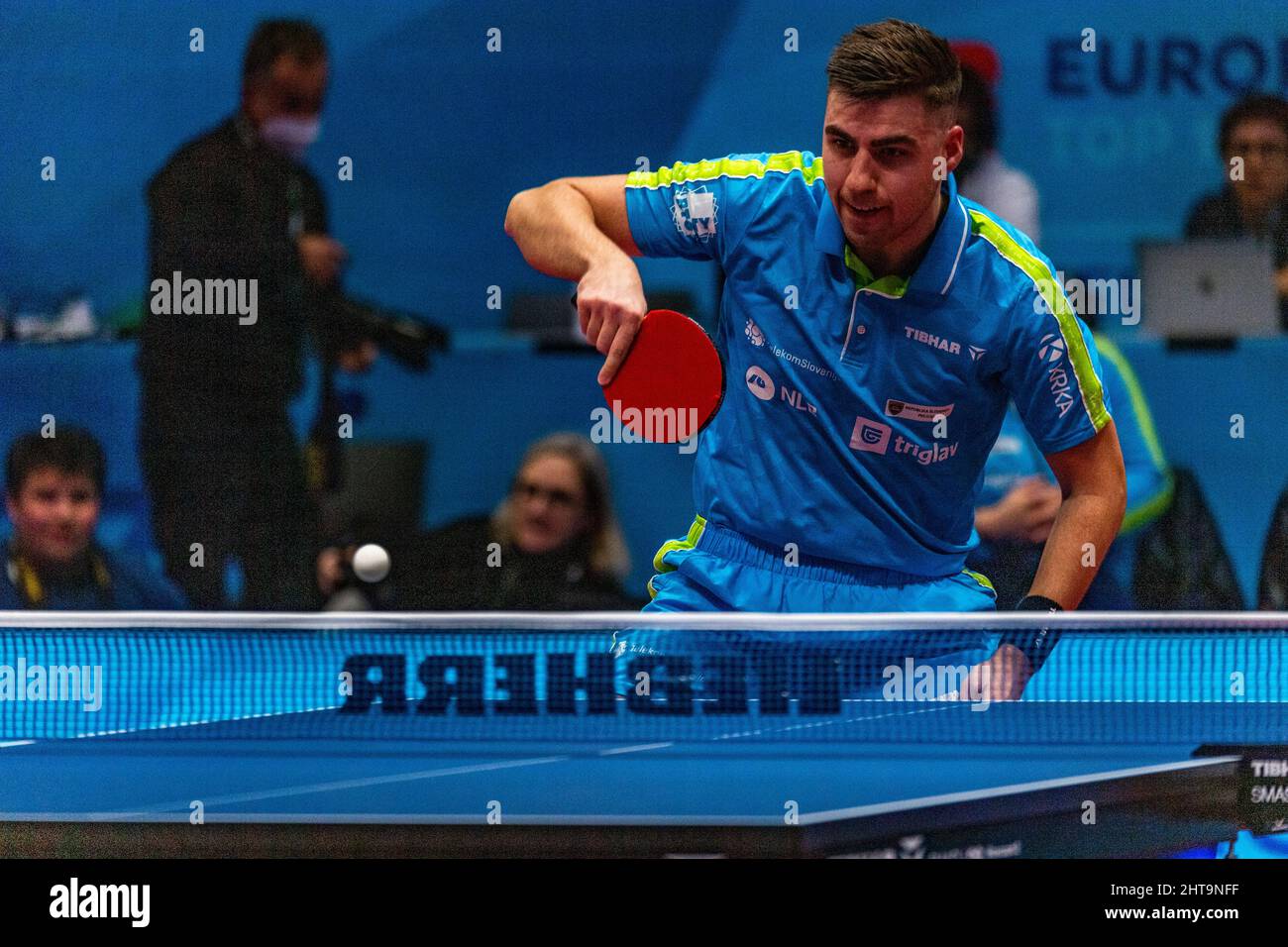 Montreux, Switzerland. 02nd Aug, 2022. Darko Jorgic of Slovenia is in  action during the final of the men's table tennis tournament at the CCB  Europe Top 16 Montreux 2022 (Photo by Eric