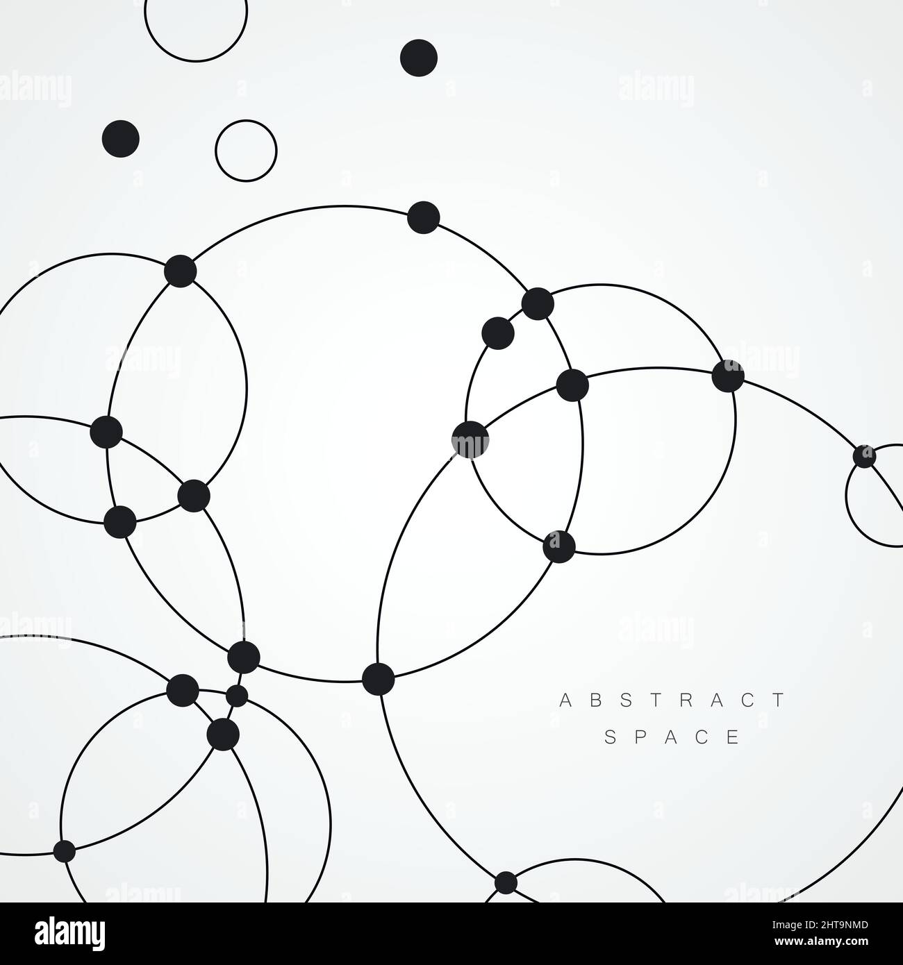 Vector dots and circles connect background. Abstract design Stock ...