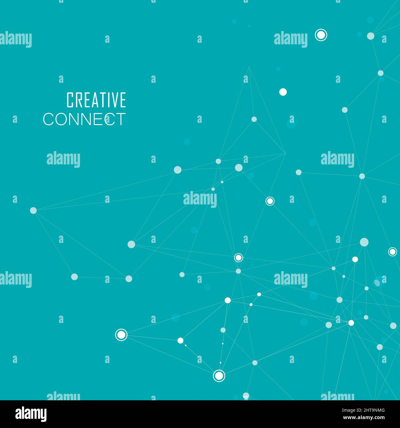 Technology network connect with points and lines. Science creative ...