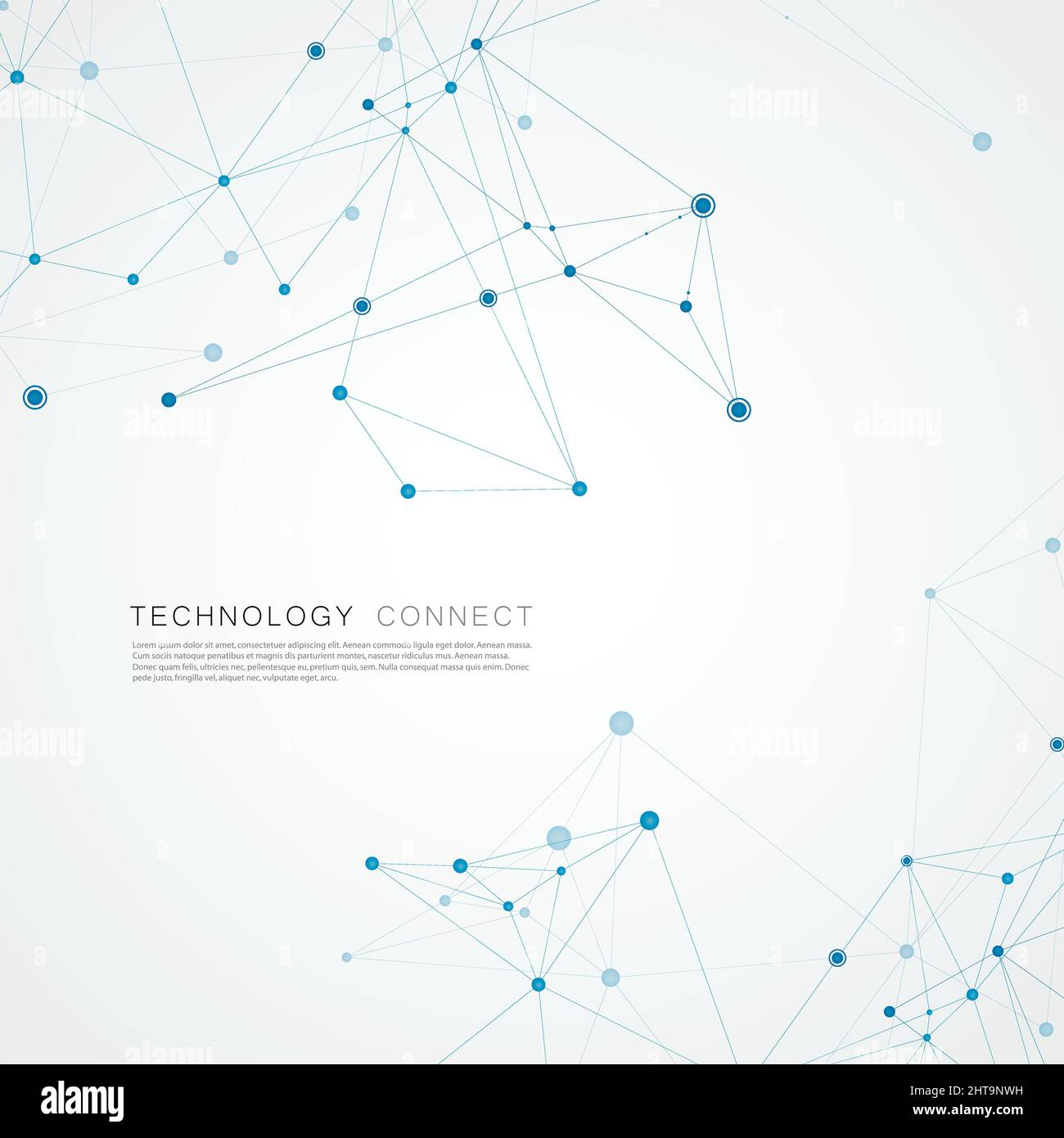 Technology network connect with points and lines. Science creative ...
