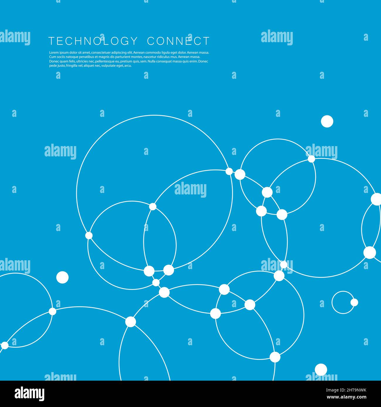 Vector dots and circles connect background. Abstract design Stock ...