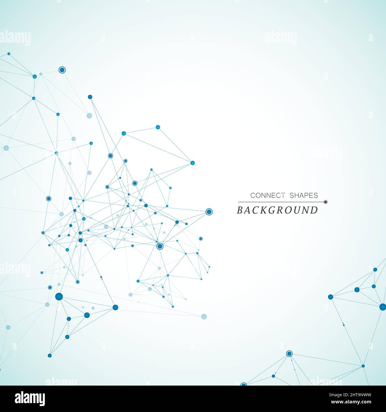 Technology network connect with points and lines. Science creative ...