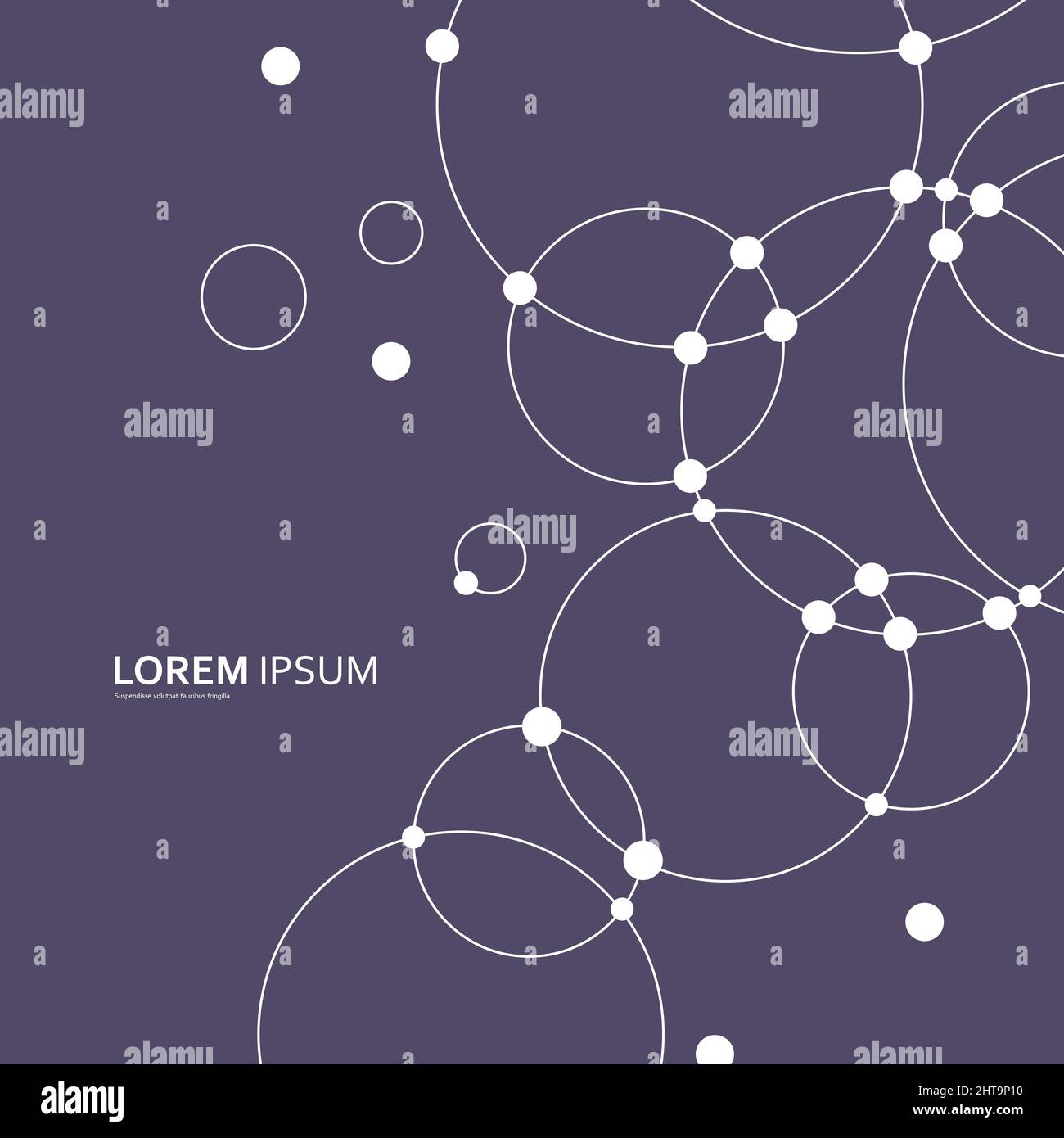 Vector dots and circles connect background. Abstract design Stock ...