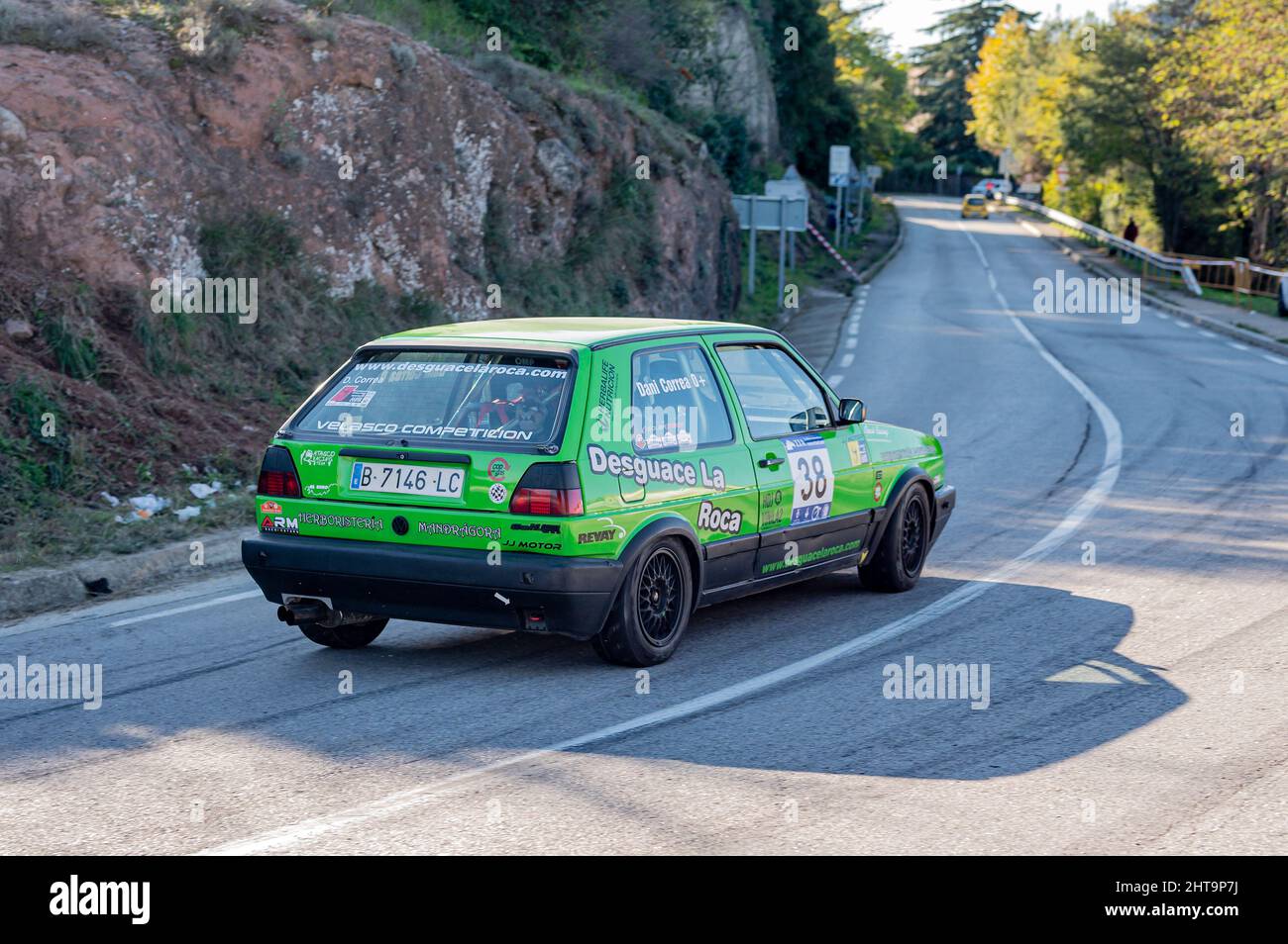 Volkswagen Golf GTI 2 in the Rally hill climb in Sant Feliu Codines Stock  Photo - Alamy