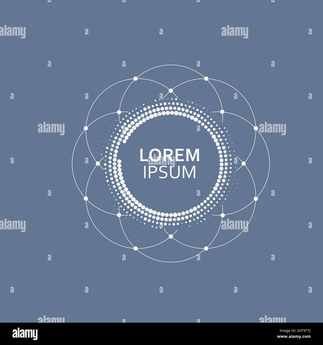 Set pattern circle abstract background Stock Vector