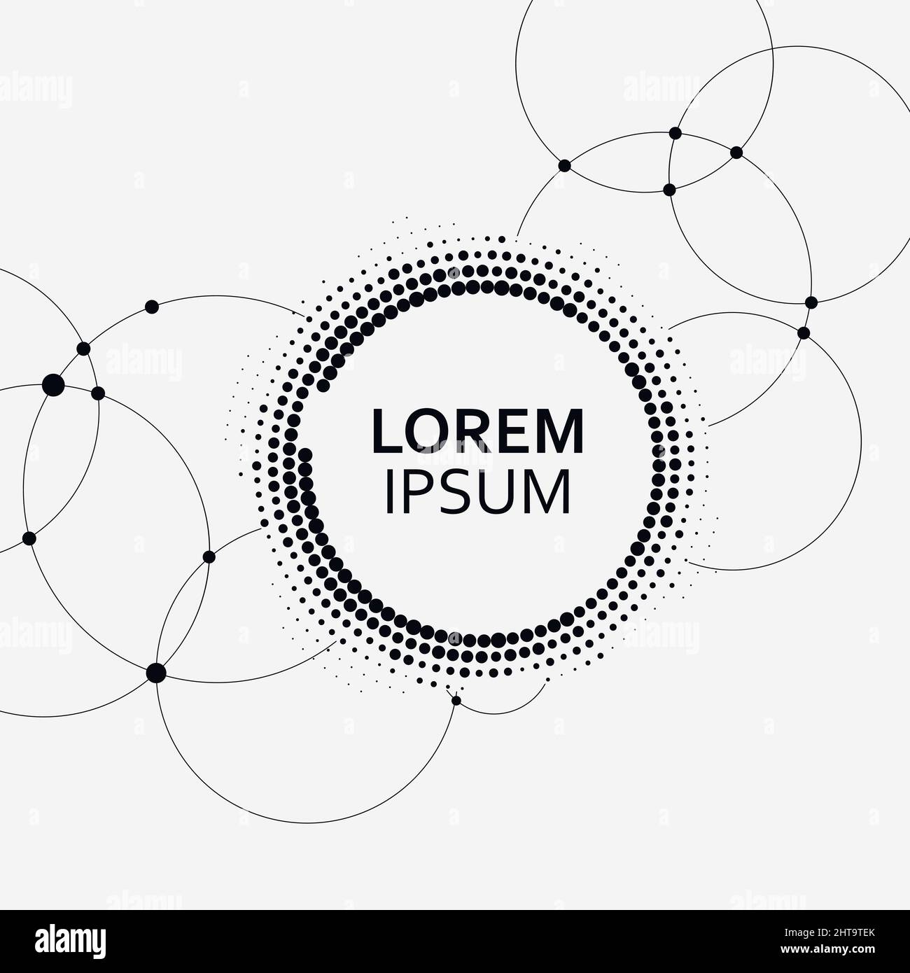 Vector circle halftone dots. Modern creative background Stock Vector ...