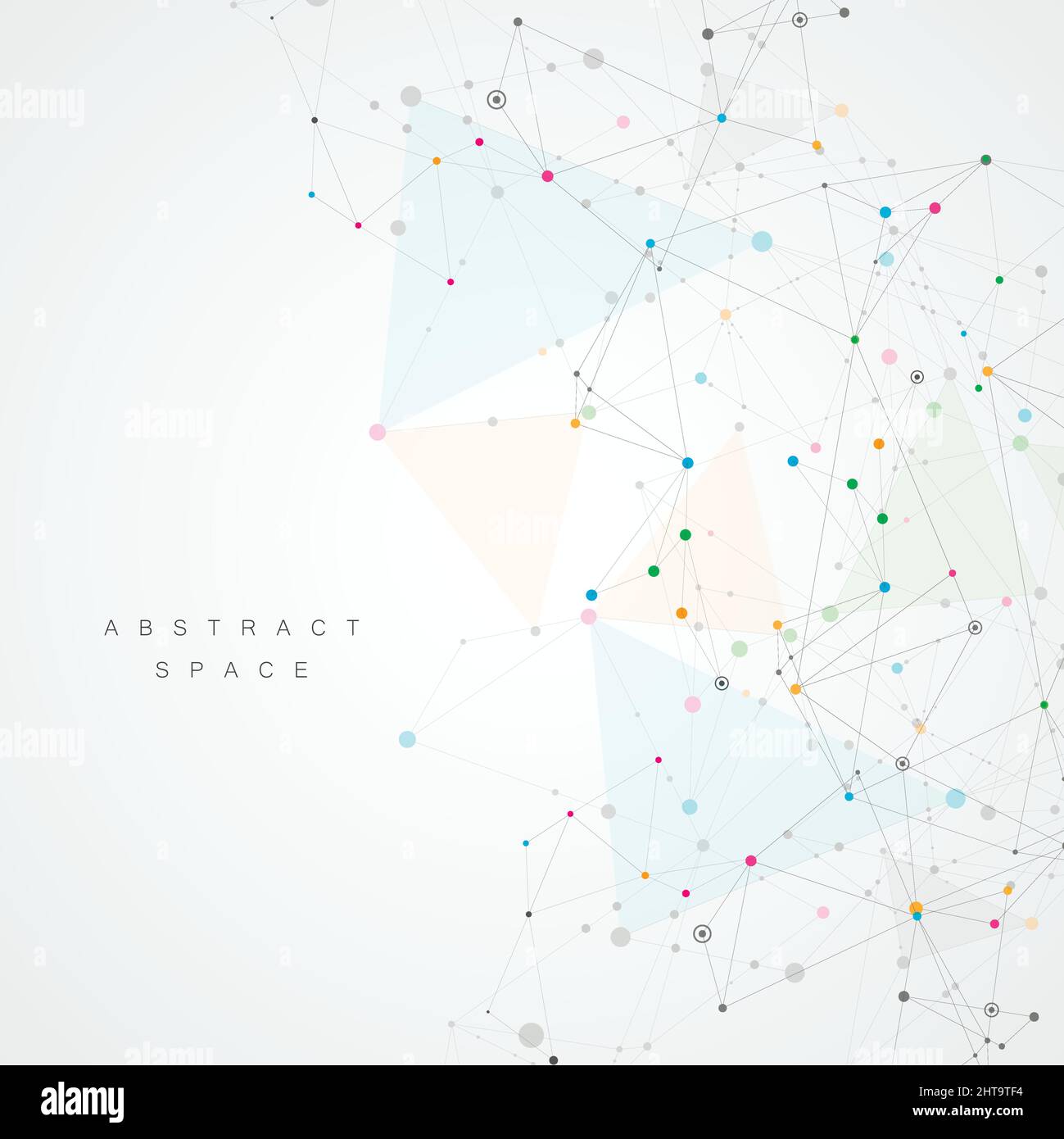 Colorful background with connection dots and lines. Graphic abstract ...
