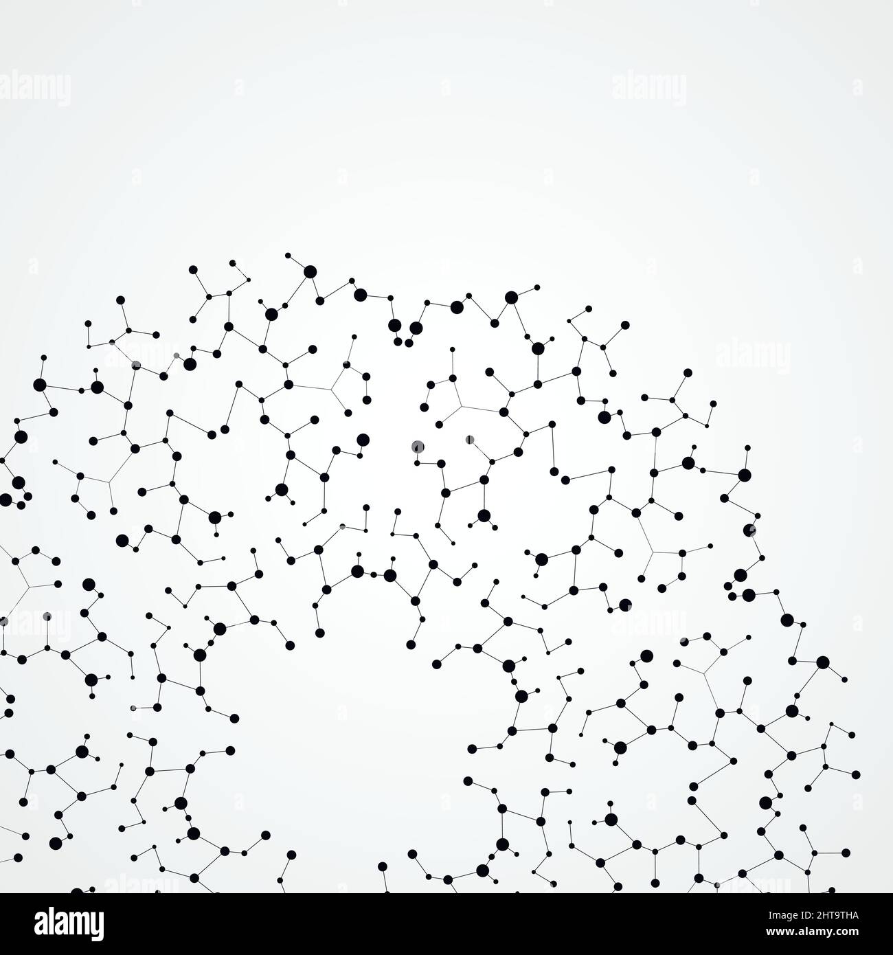 Abstract circle pattern structure. Vector connected dots and lines ...