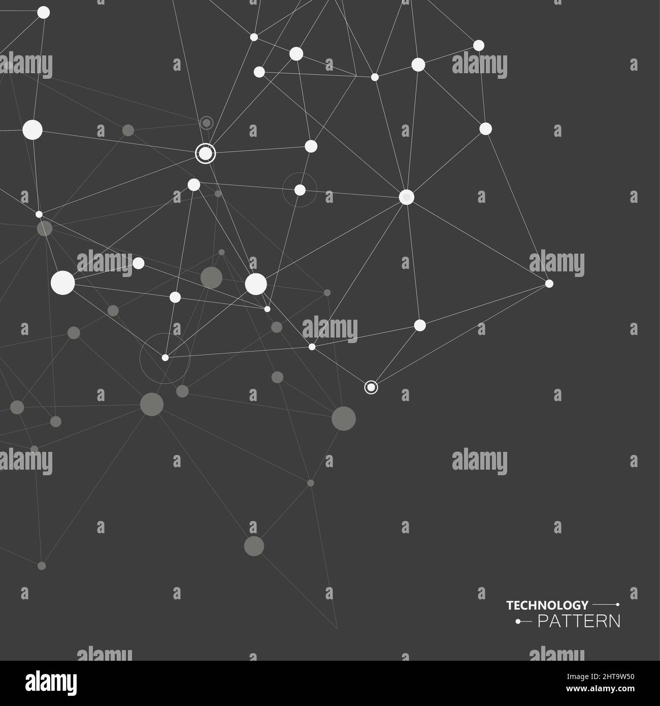 Connection white dots and lines science background Stock Vector Image ...