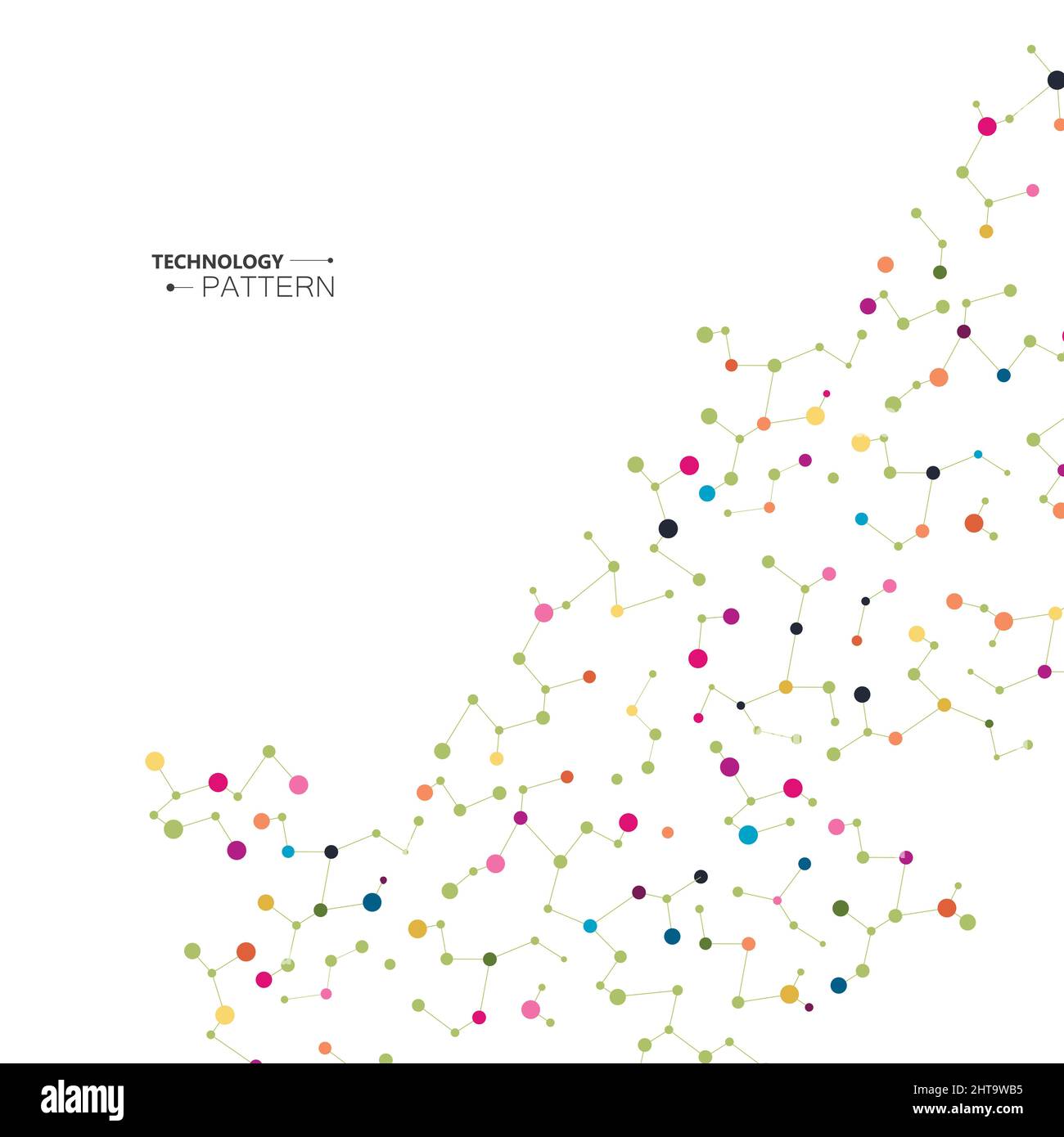 Color background with connection dots and lines Stock Vector Image ...