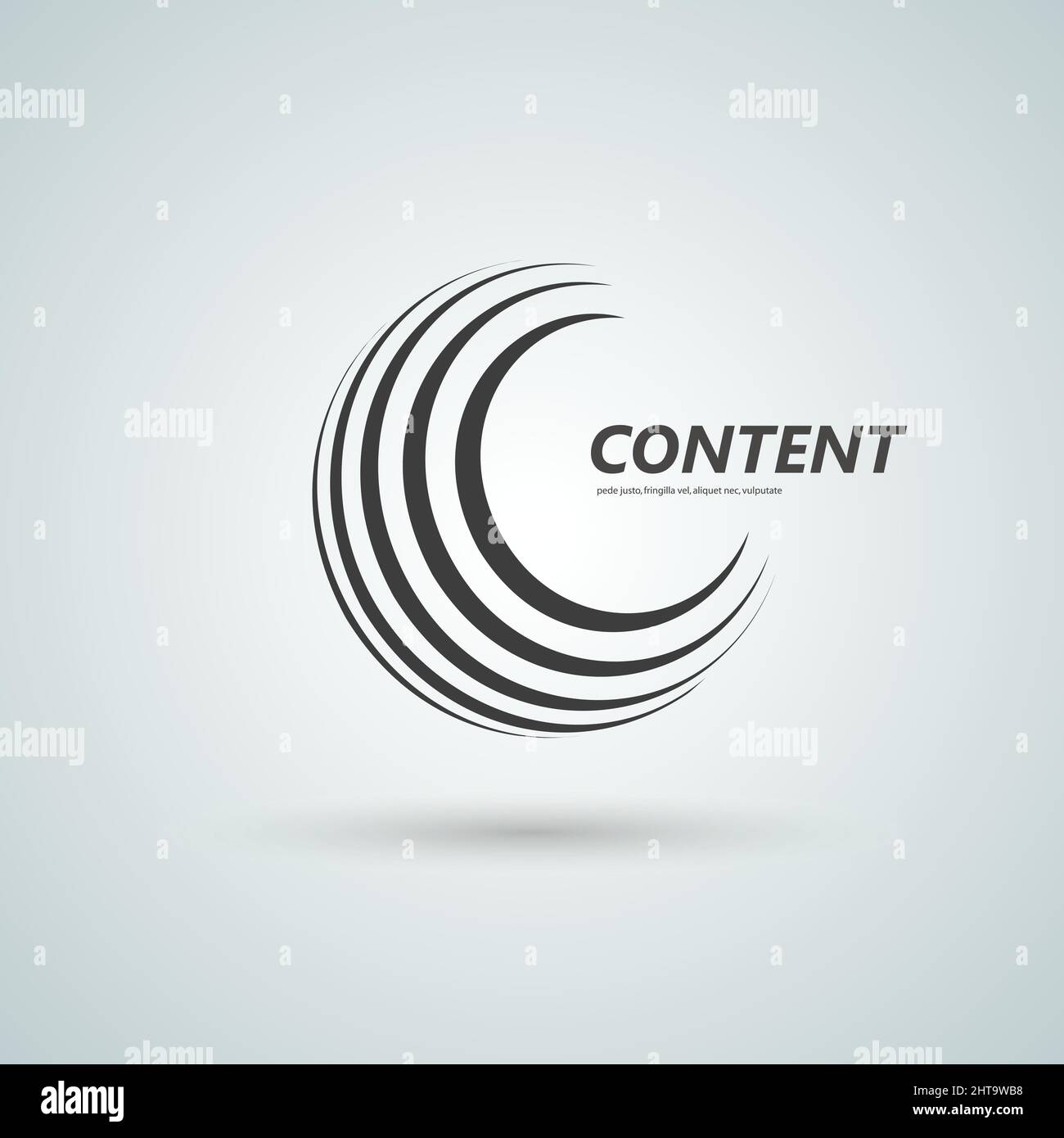 Abstract sphere icon. Vector design with twirl line Stock Vector