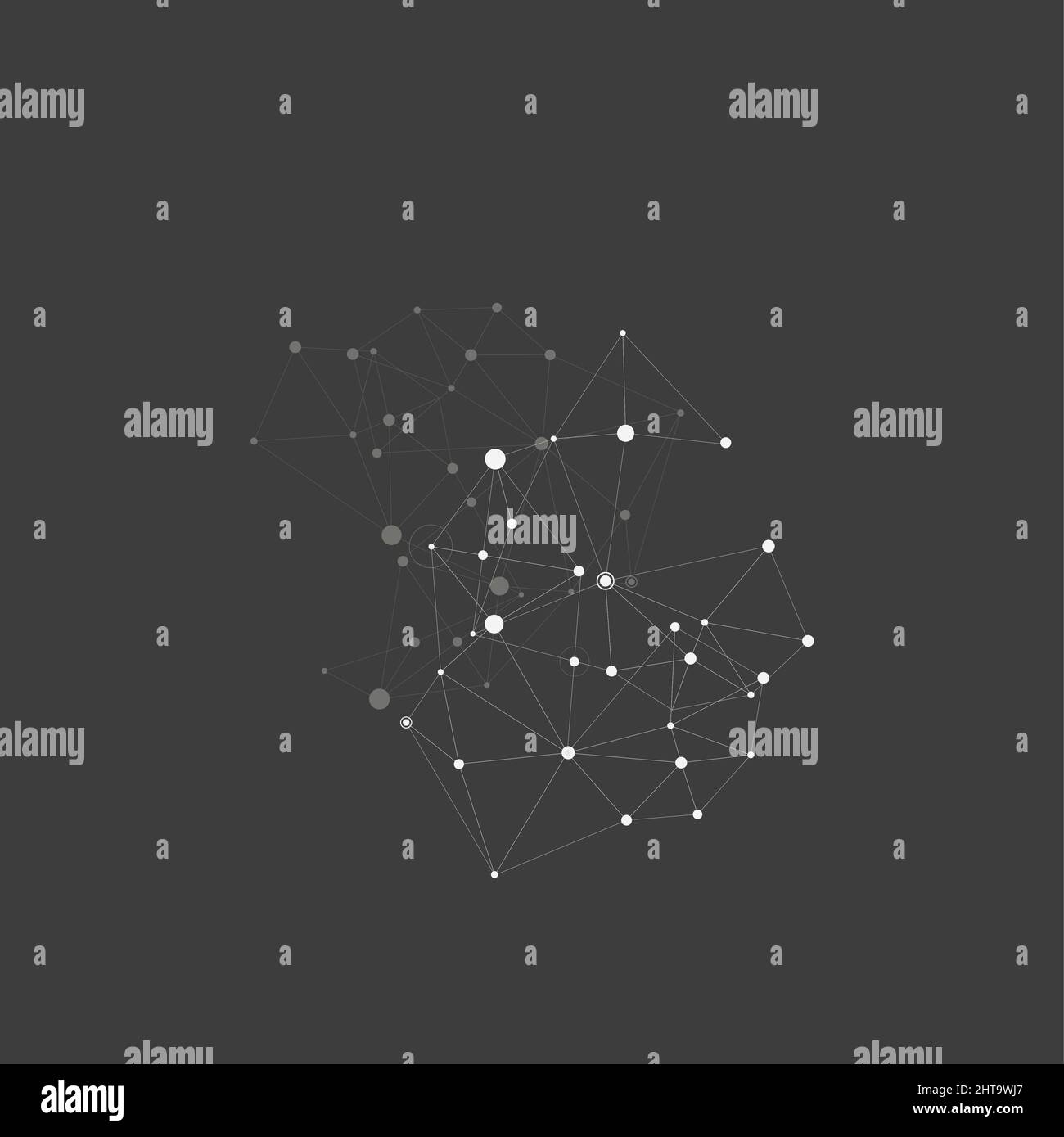 Connection white dots and lines science background Stock Vector Image ...