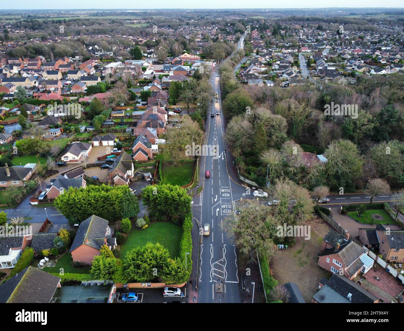 Aerial view of Taverham village located in England Stock Photo Alamy