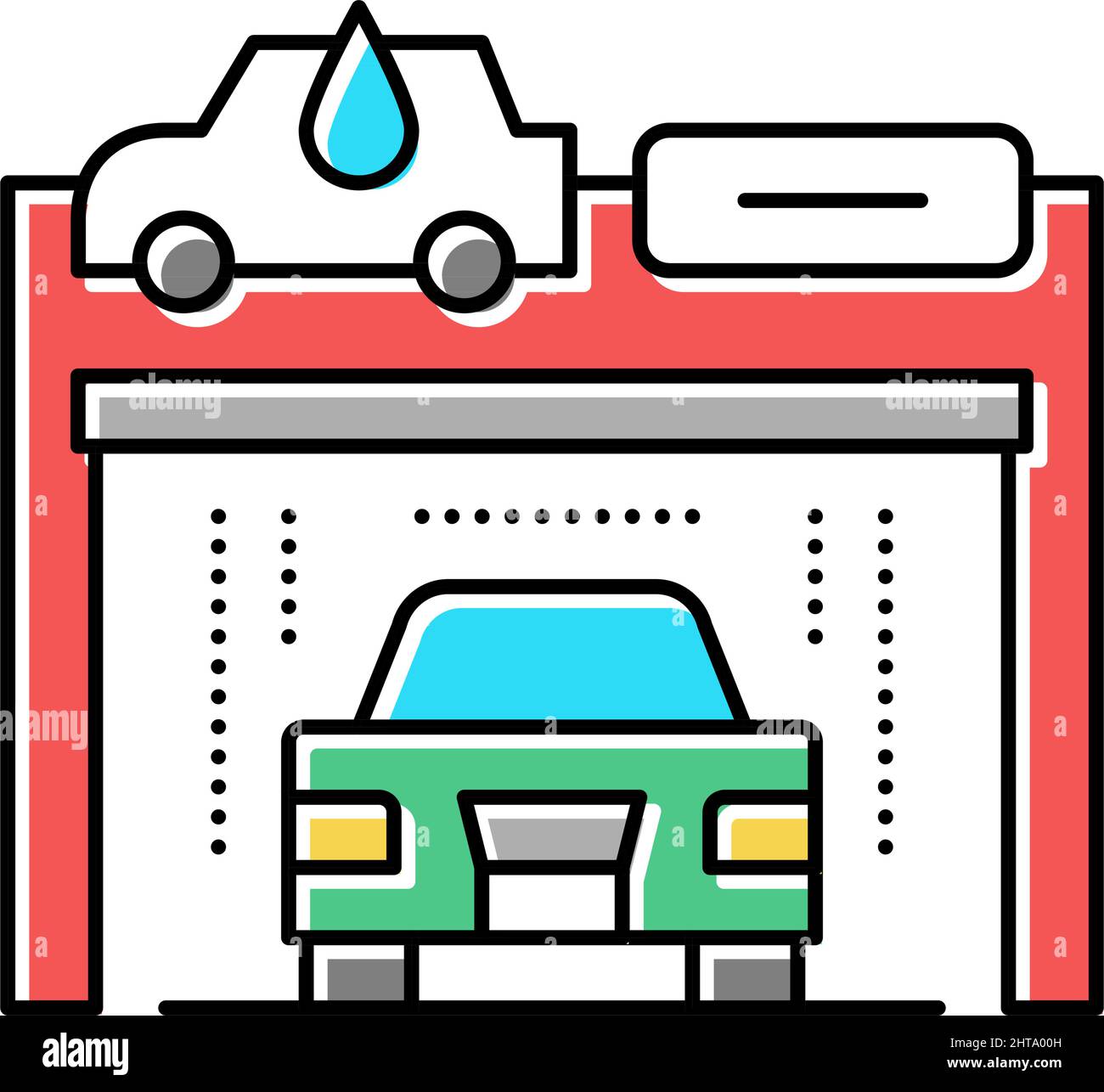 non contact car wash service color icon vector illustration Stock ...
