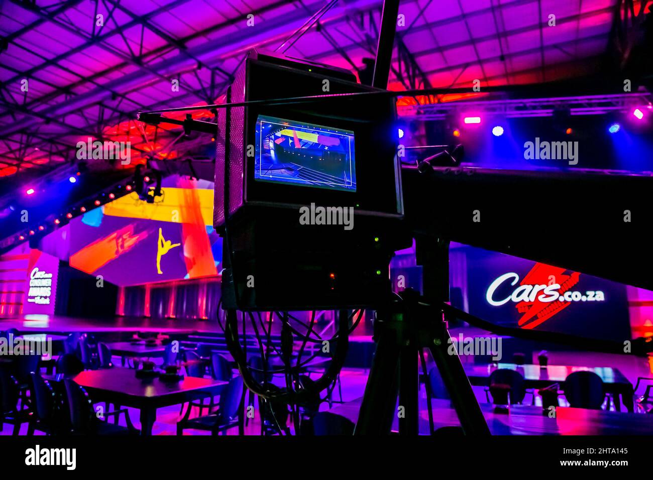 Stage and lighting set-up at Cars.co.za Awards Event in Johannesburg ...
