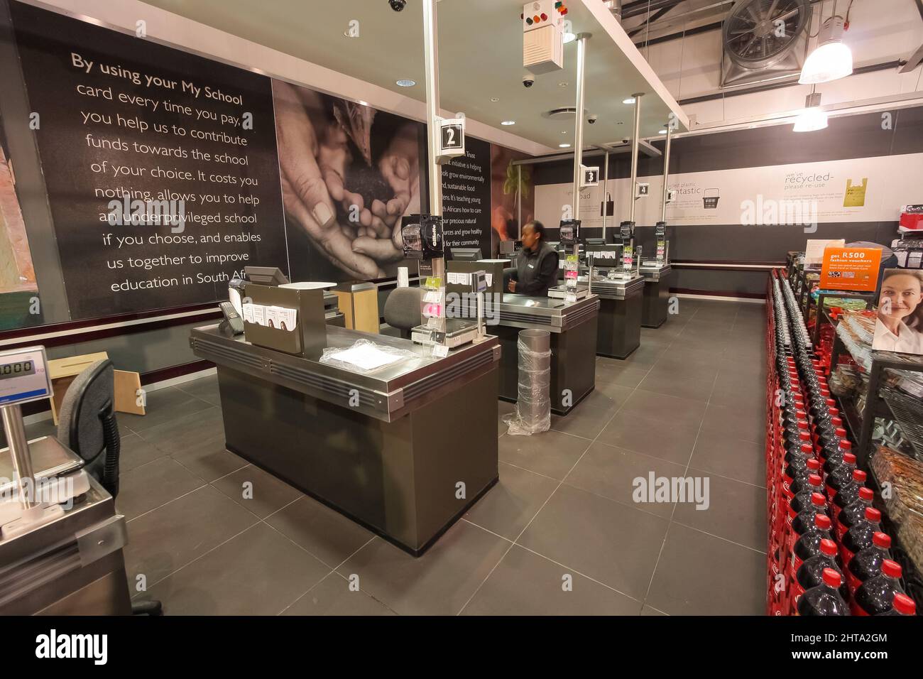 Interior of Woolworths grocery store Stock Photo Alamy