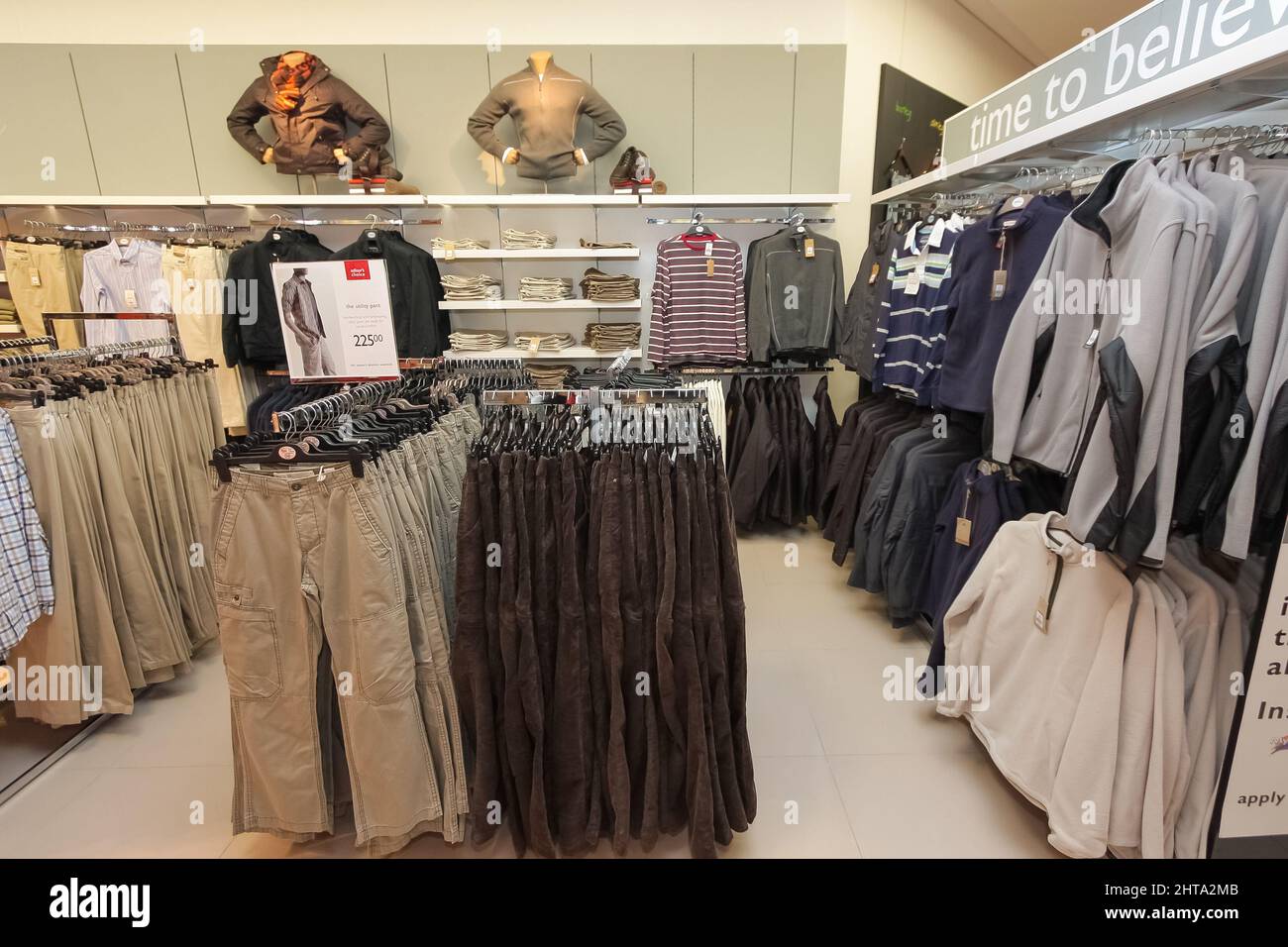Interior of Woolworths clothing store Stock Photo Alamy