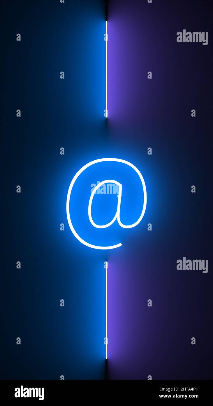 Illustration of a neon address sign isolated on a black background