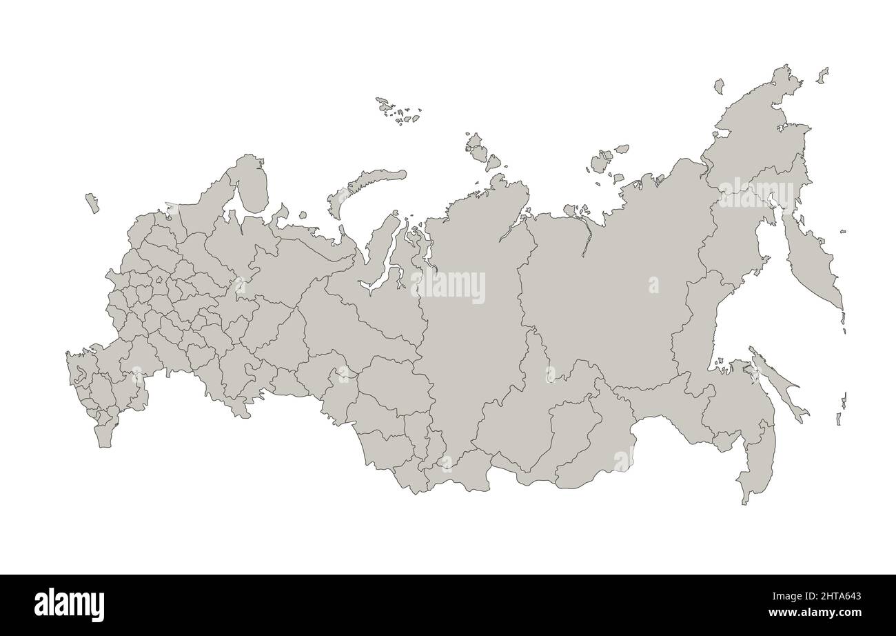 Blank Map Of Russia Russia Map Individual Regions Infographics And Icons Blank 2HTA643