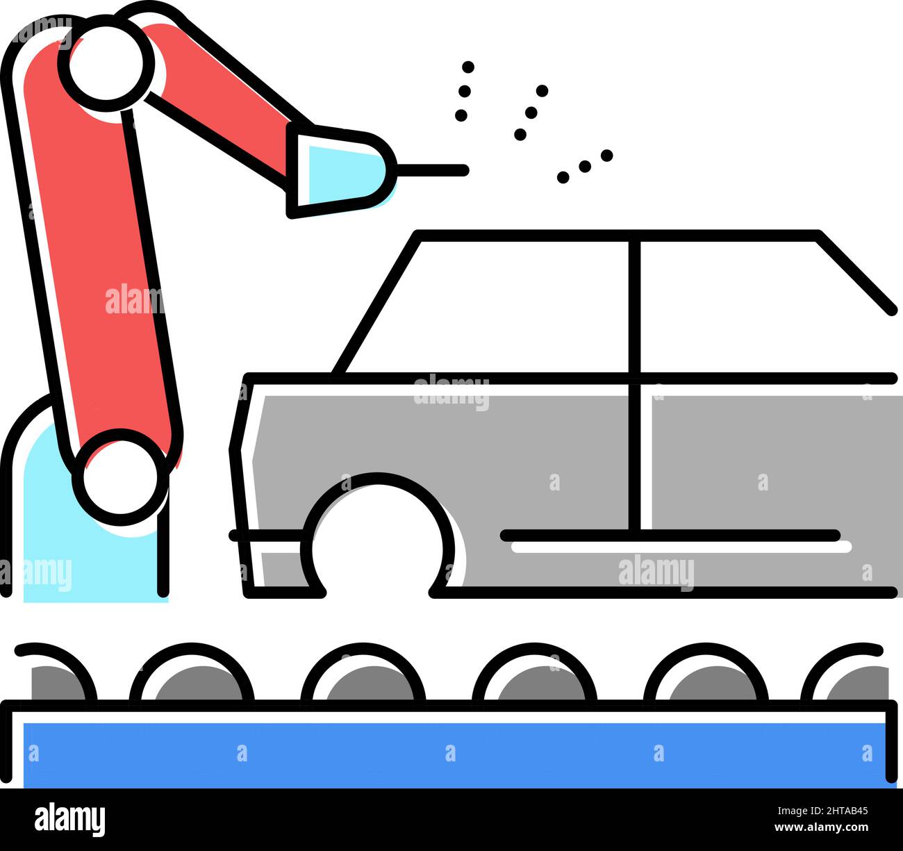welding car conveyor color icon vector illustration Stock Vector Image ...