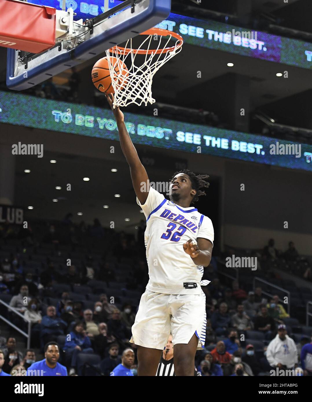Chicago, Illinois, USA. 27th Feb, 2022. DePaul Blue Demons forward