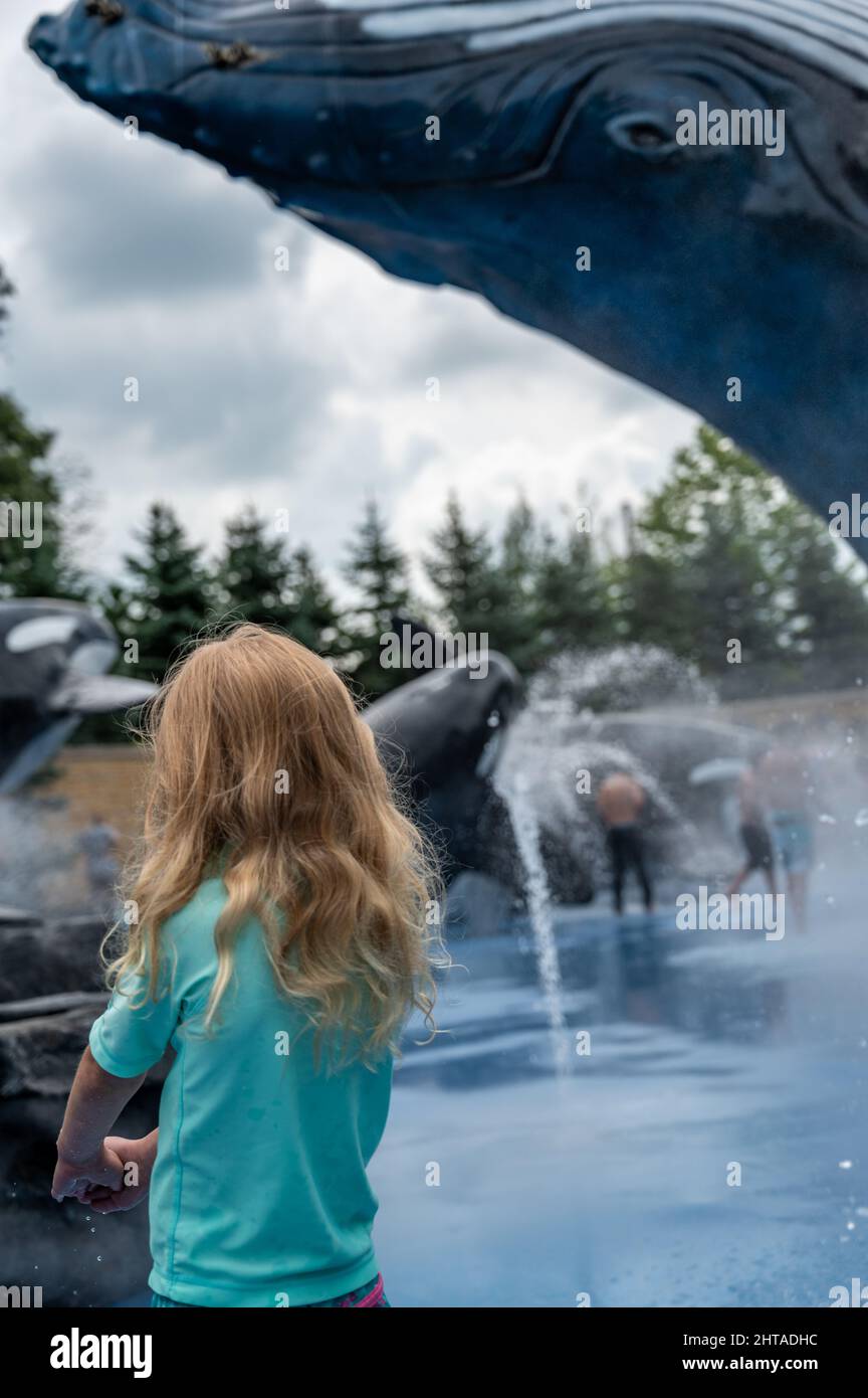 Omaha, Nebraska, USA 62021 Scott Alaskan Adventure splash pad with