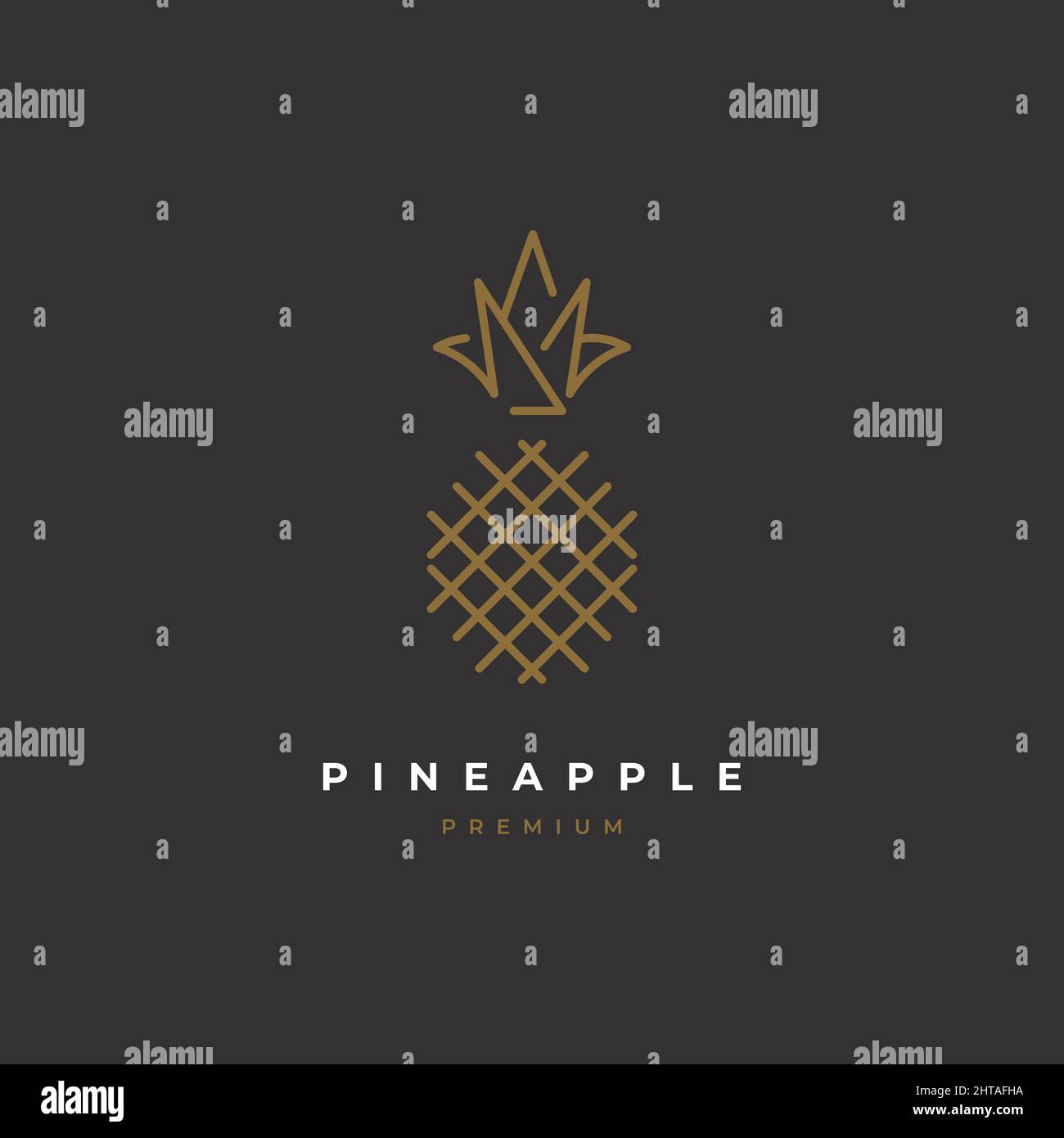 Pineapple logo design vector template Stock Vector Image & Art Alamy