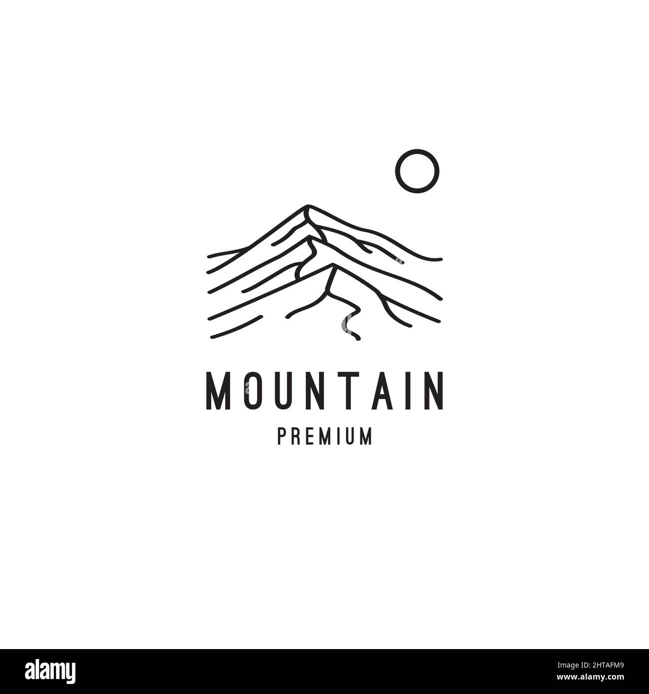 Mountain logo design icon illustration vector template Stock Vector