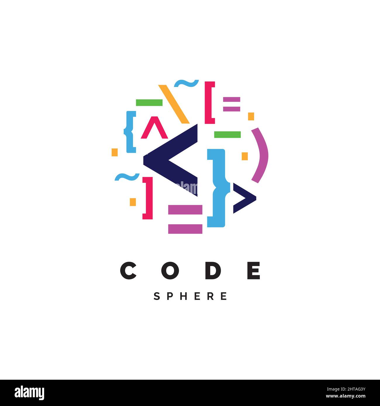 Code logo design symbol inspiration vector template Stock Vector