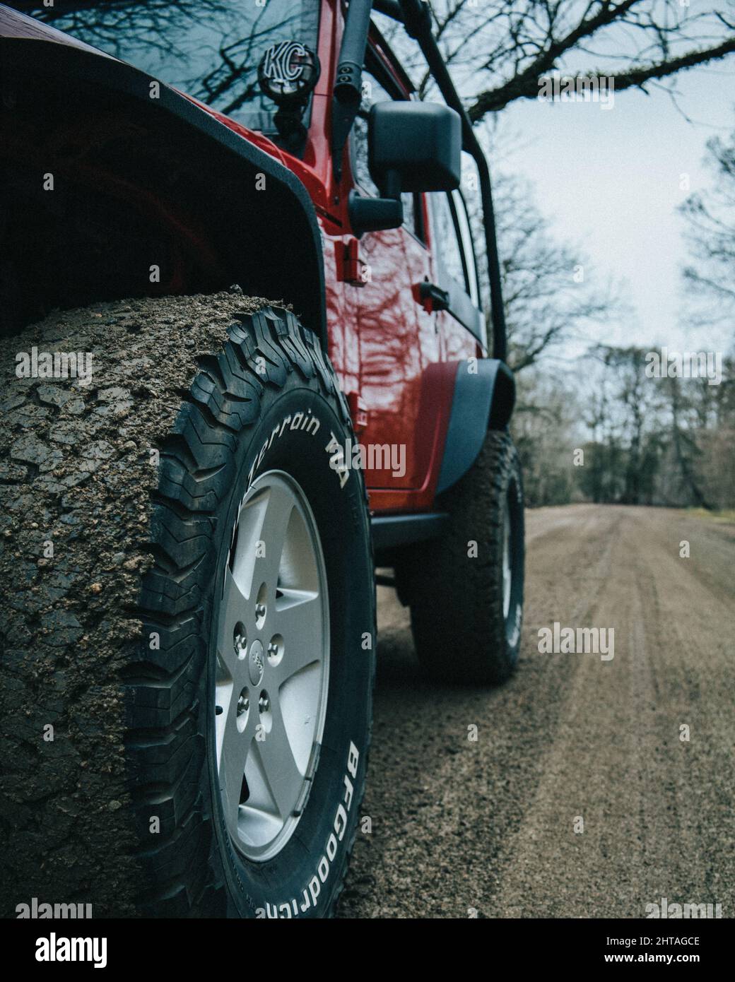 Closeup of BF Goodrich tires on a Jeep Wrangler Stock Photo - Alamy