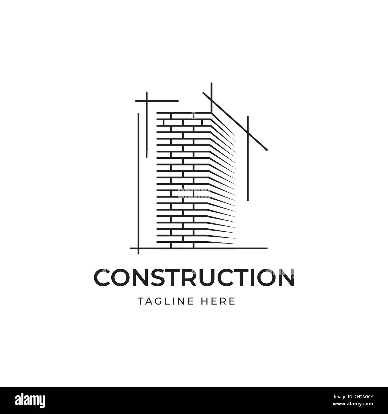 Construction logo design illustration vector template Stock Vector