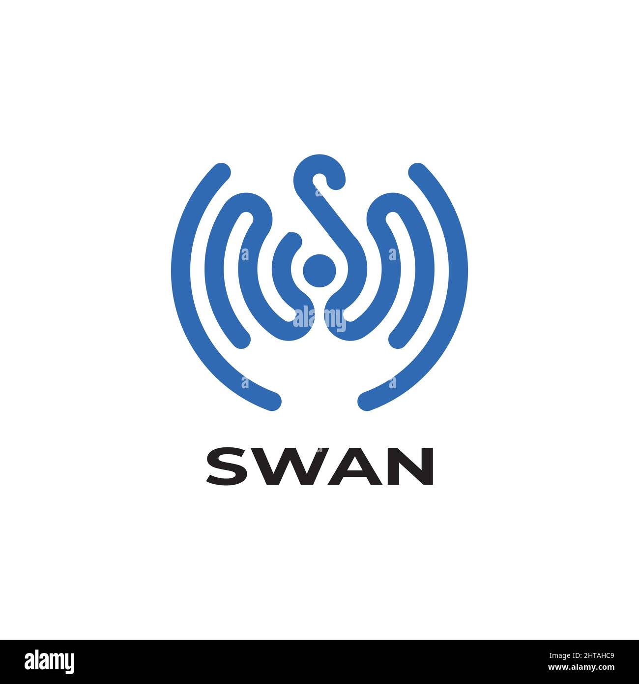 Letter S swan logo design illustration vector template Stock Vector