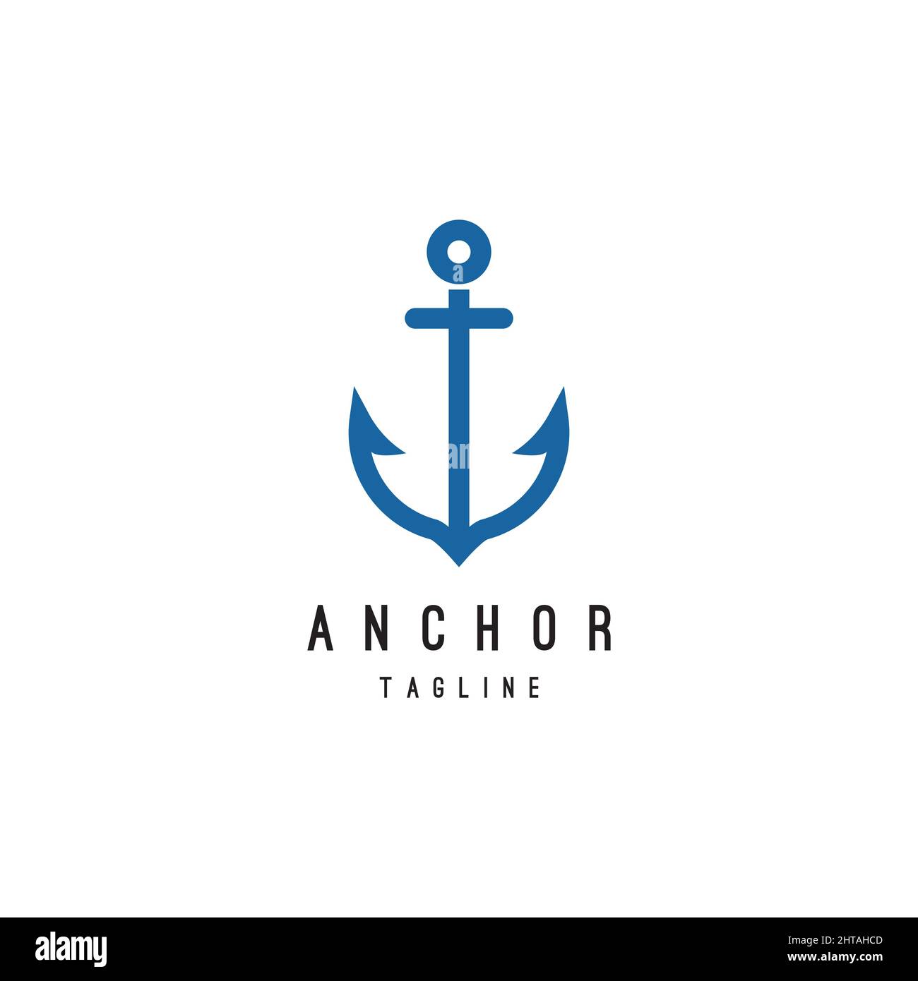 Anchor logo design inspiration vector template Stock Vector