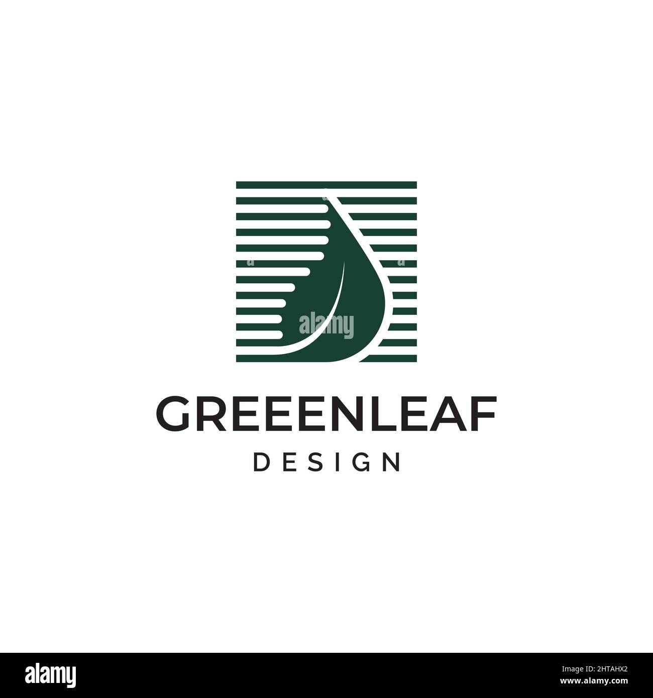 Green leaf logo design inspiration illustration vector template Stock Vector