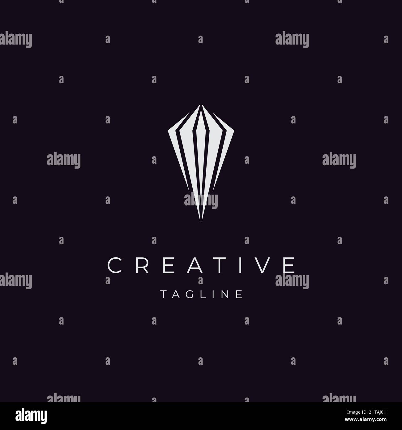 Gemstone logo design illustration vector template Stock Vector