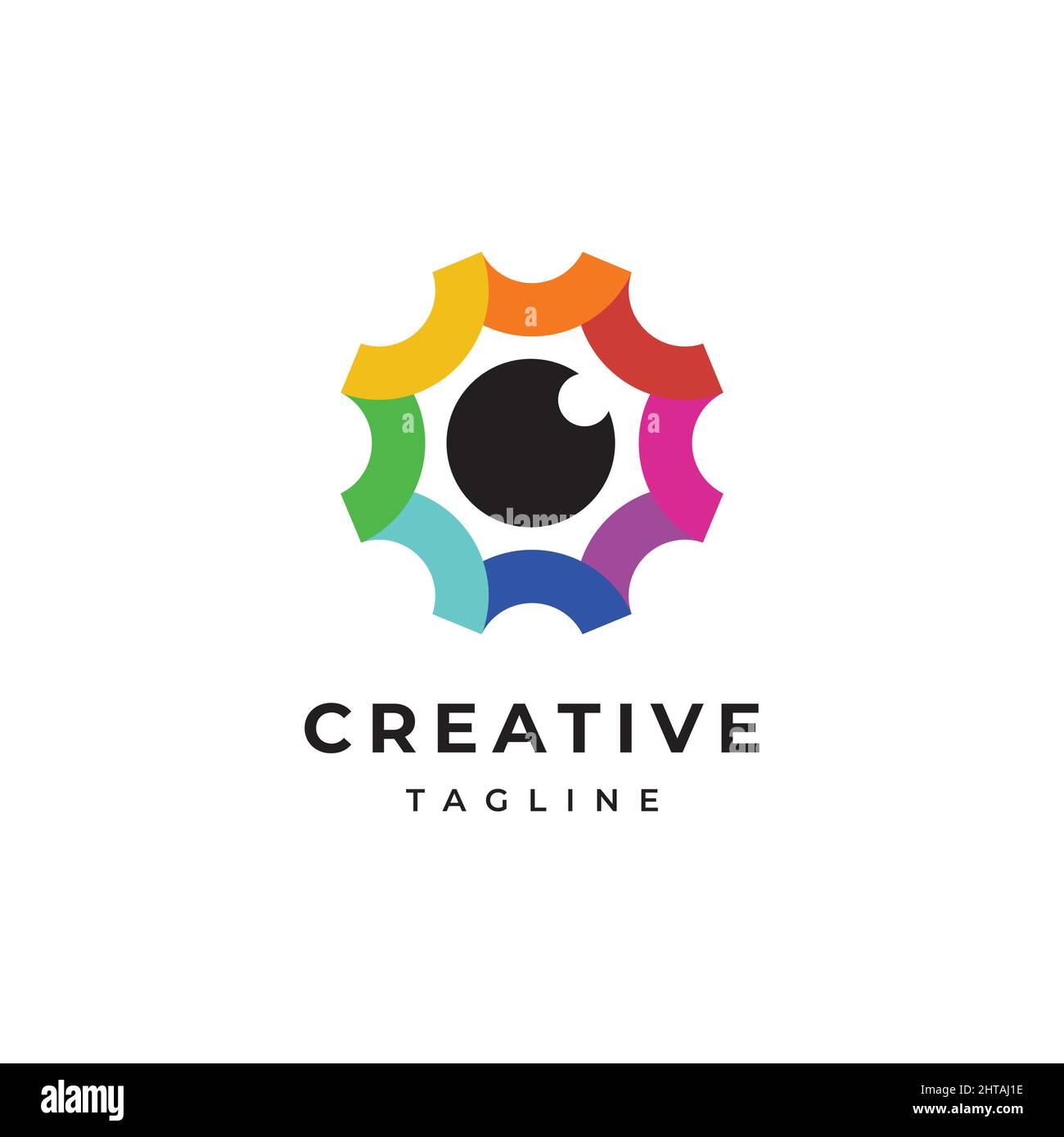 Eye vision logo design inspiration vector template Stock Vector Image