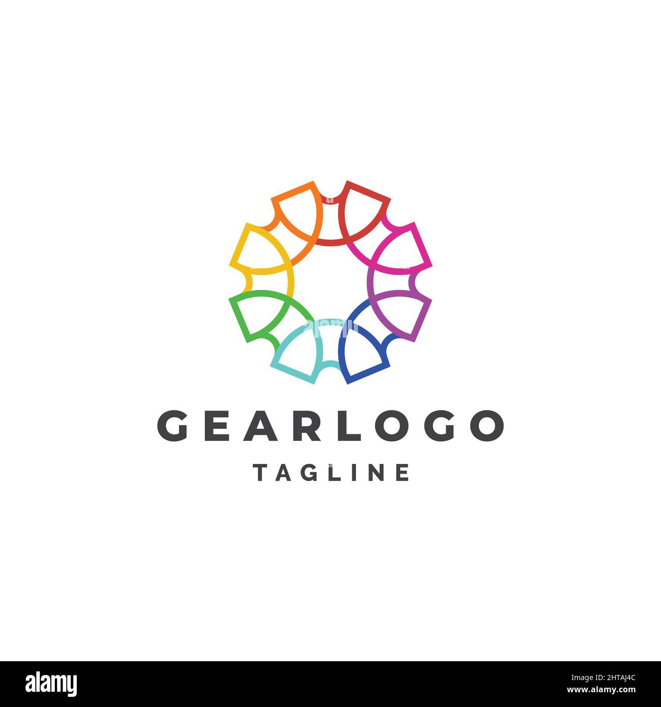 Gear logo design illustration vector template Stock Vector Image & Art