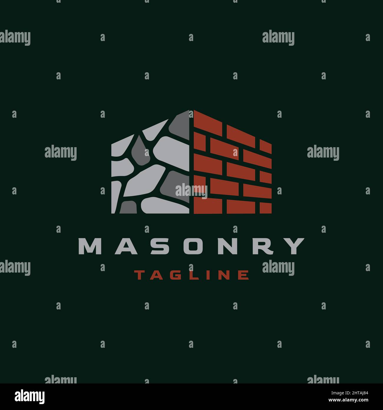 Masonry architecture logo design inspiration vector template Stock Vector