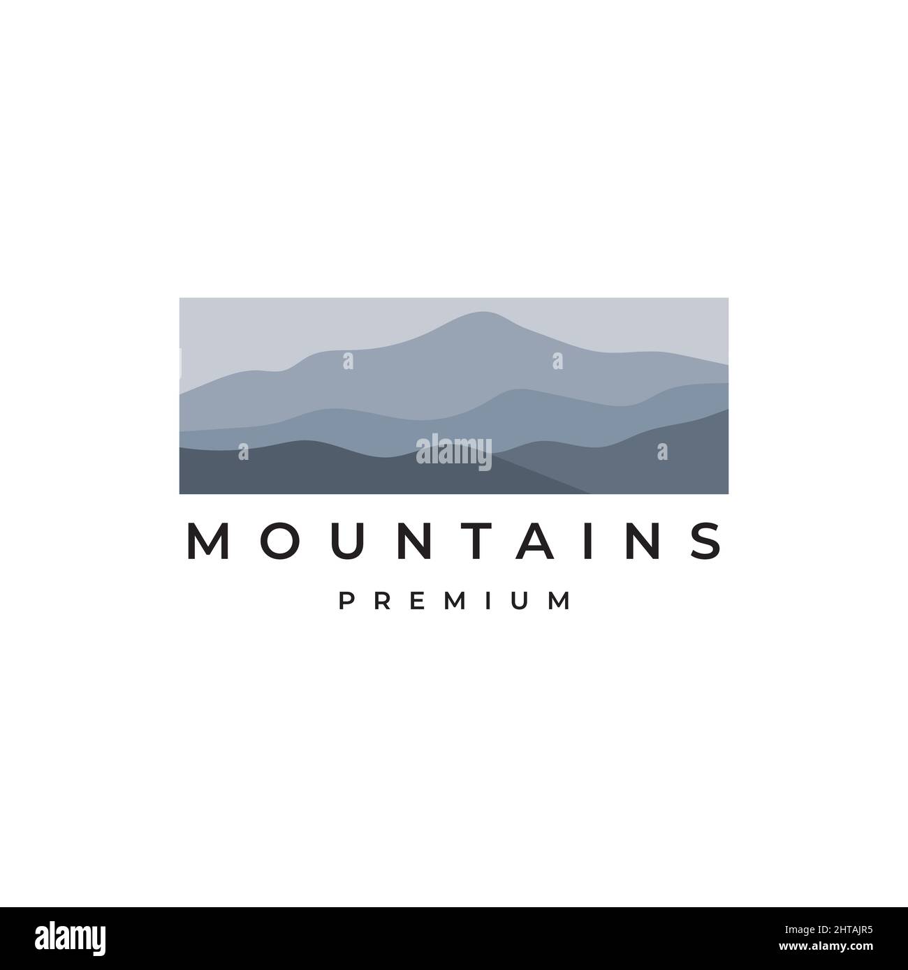 Mountain logo design illustration vector template Stock Vector