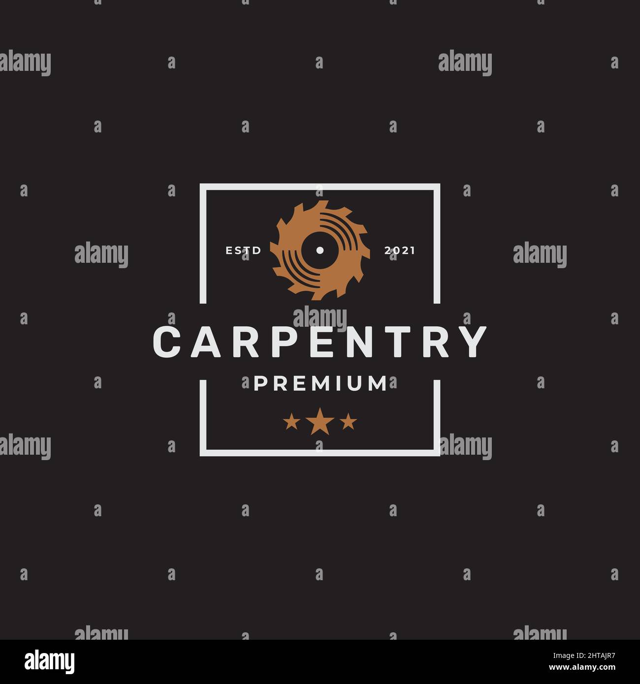 Carpentry logo design inspiration vector template Stock Vector