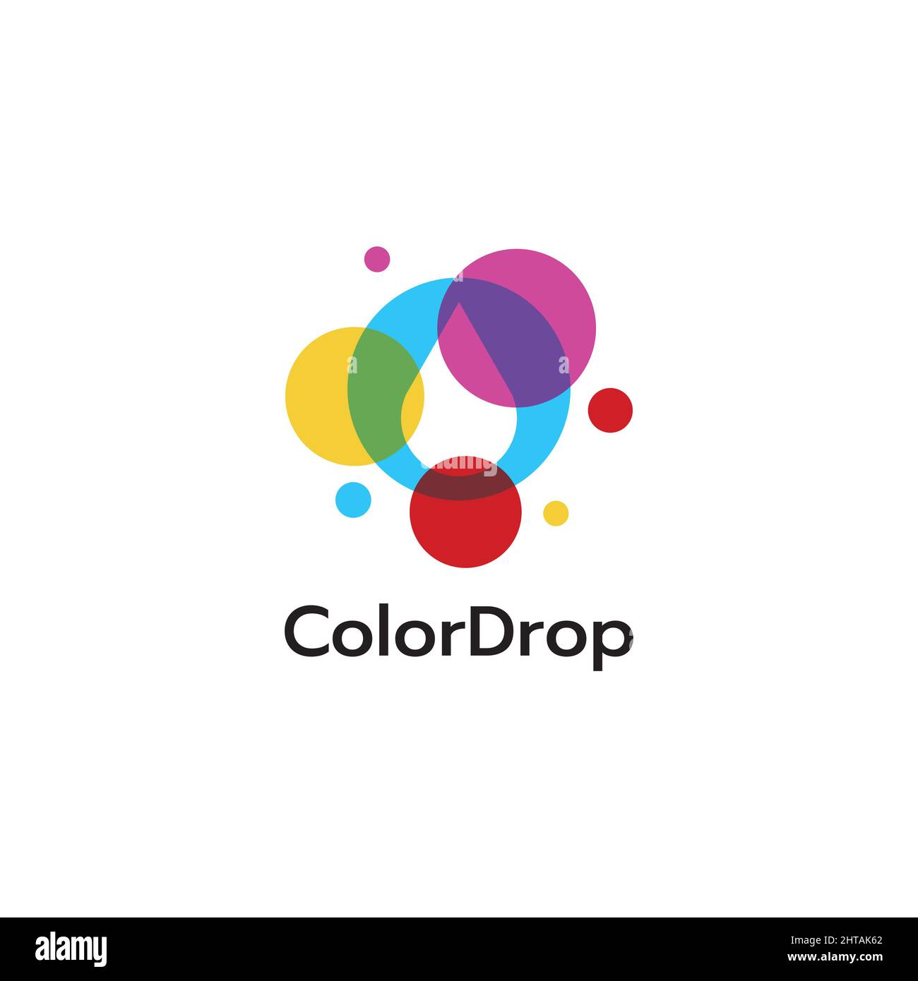 Color water logo design illustration vector template Stock Vector