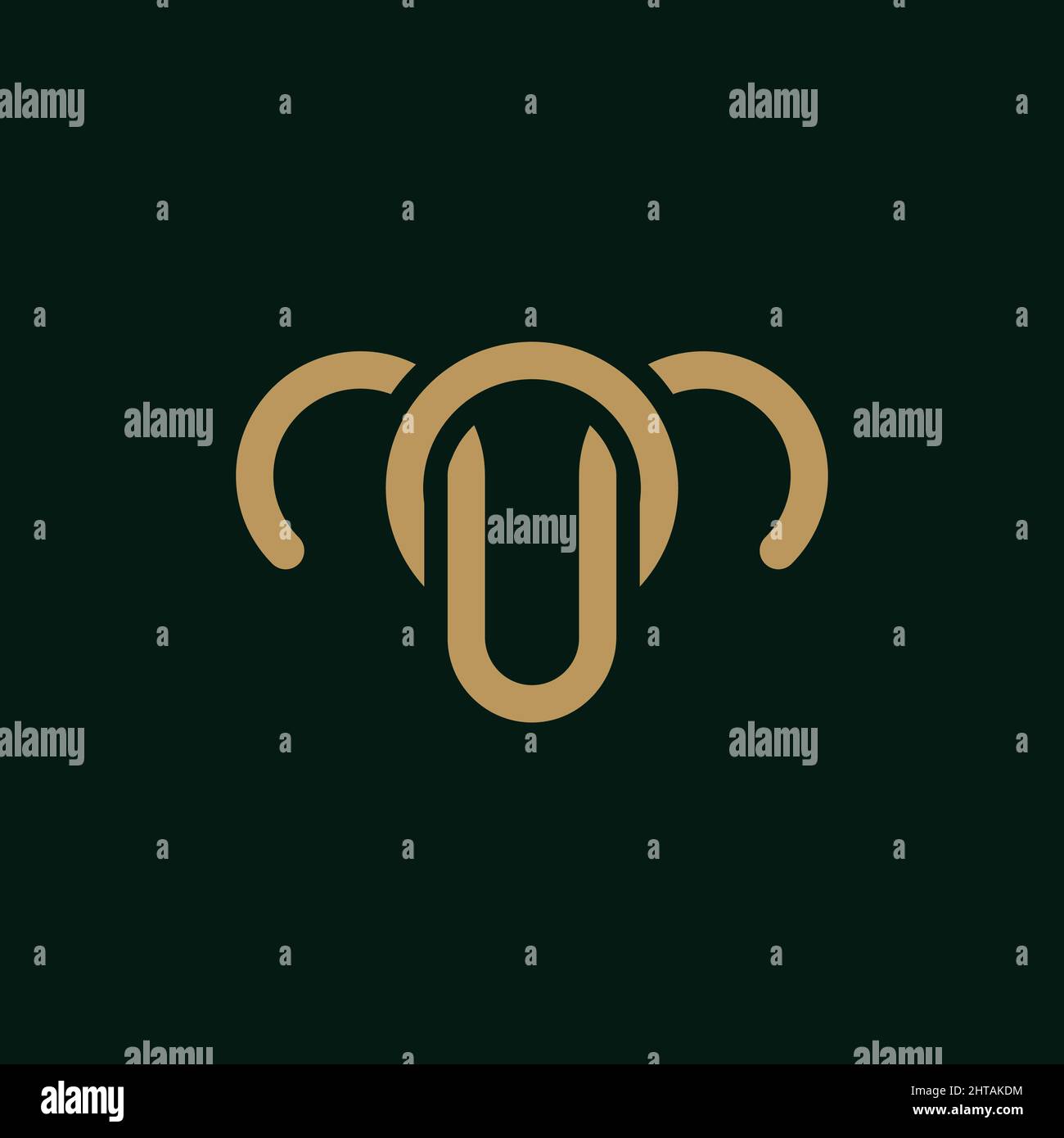 Goat logo design inspiration vector template. Wild sheep line art icon Stock Vector
