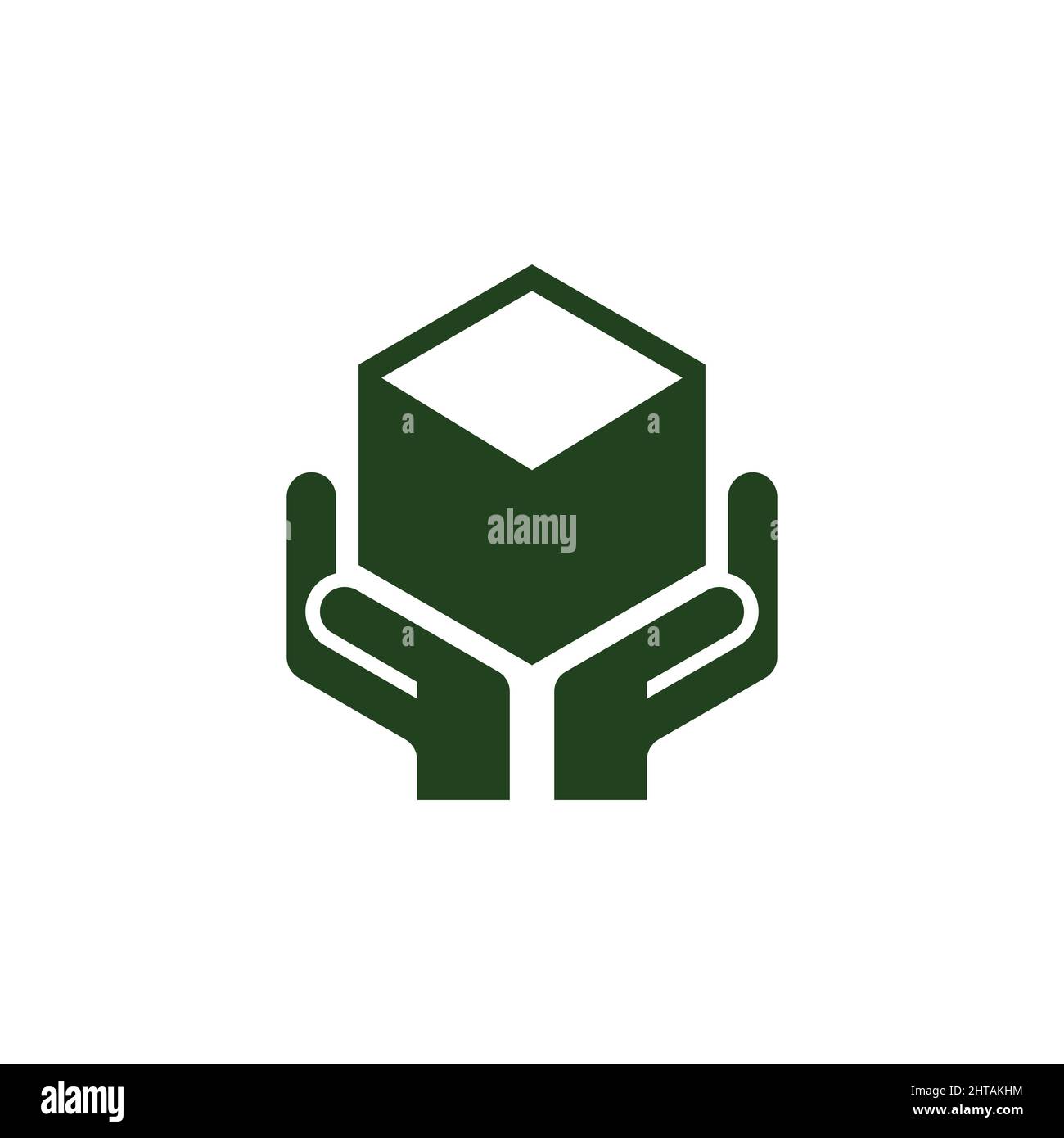 Safe box logo design inspiration vector template. Box care icon