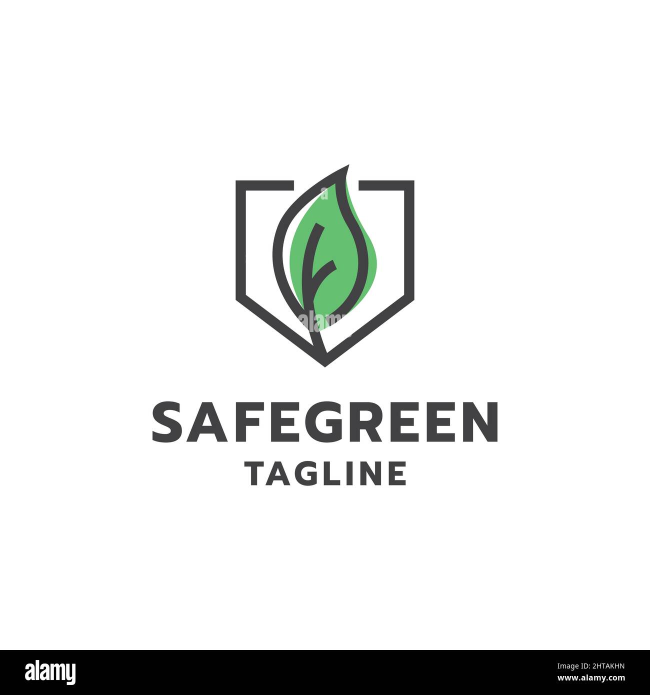 Leaf and shield logo design inspiration vector template. Save green ...