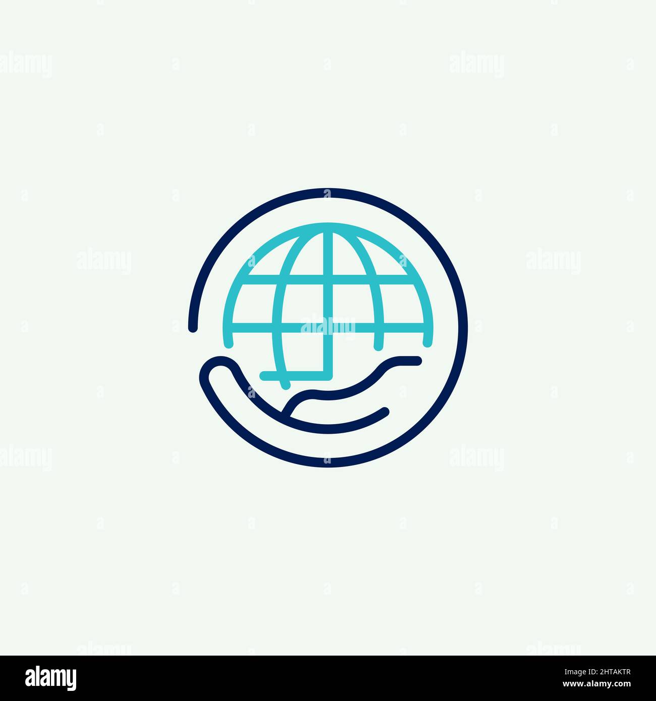 Safe world logo design concept illustration vector template Stock Vector