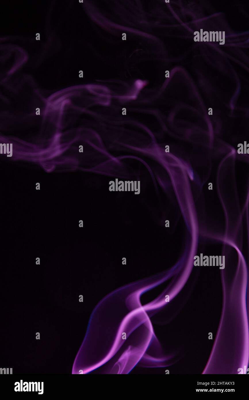 Real colorful smoke on black background. Graphic resource for use with ...