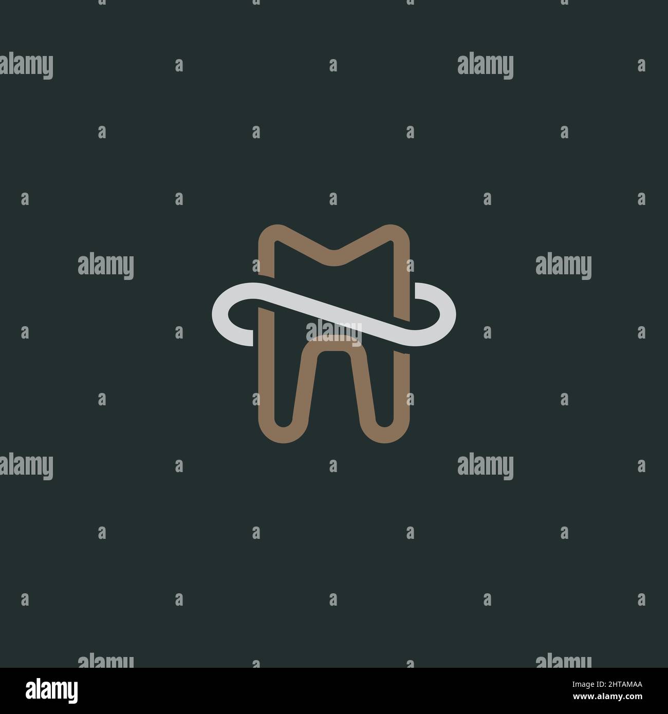 Dental care logo design illustration vector template Stock Vector