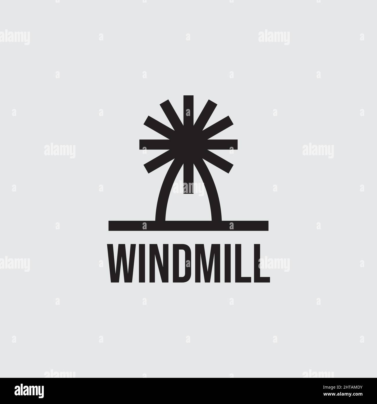 windmill logo design vector template Stock Vector