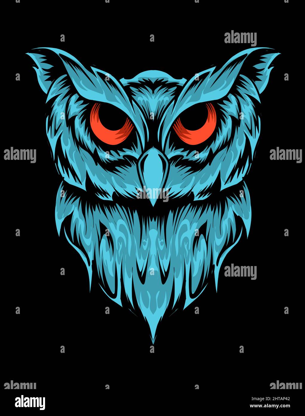 illustration vector owl bird head Stock Vector